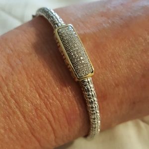 White gold bracelet with gold trim